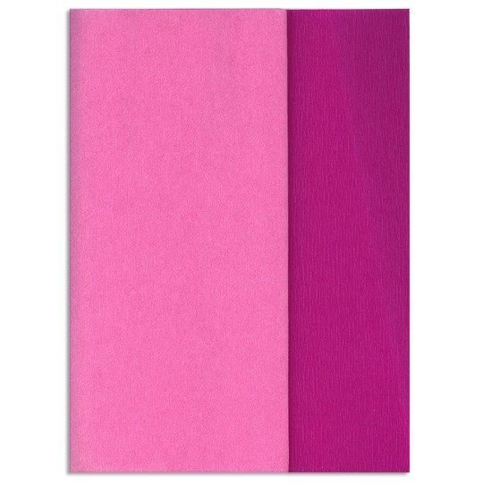 Gloria Doublette Double Sided Crepe Paper from Germany ~ Cerise and Pink
